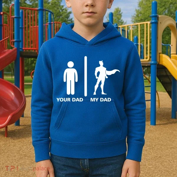 Your Dad My Superhero Dad Kids Hoodie