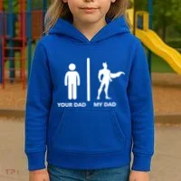 Your Dad My Superhero Dad Kids Hoodie thumb 3