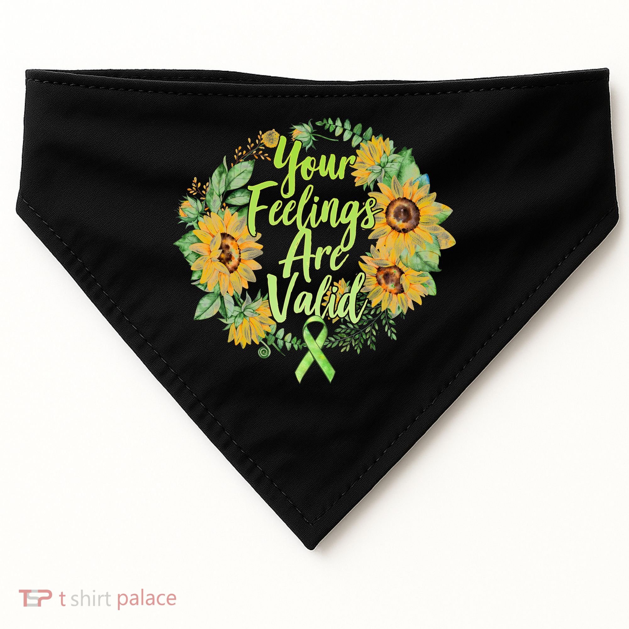 Your Feelings Are Valid Mental Health Awareness USA-Made Doggie Bandana