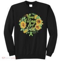 Your Feelings Are Valid Mental Health Awareness Sweatshirt thumb 0