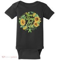 Your Feelings Are Valid Mental Health Awareness Baby Bodysuit thumb 0