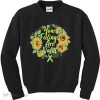 Your Feelings Are Valid Mental Health Awareness Kids Sweatshirt thumb 0