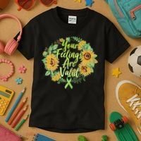 Your Feelings Are Valid Mental Health Awareness Kids T-Shirt thumb 3