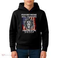 Your First Mistake Was Thinking I Was One Of The Sheep Kids Hoodie thumb 4