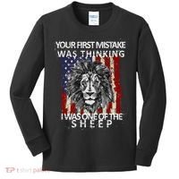 Your First Mistake Was Thinking I Was One Of The Sheep Kids Long Sleeve Shirt thumb 0