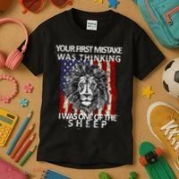 Your First Mistake Was Thinking I Was One Of The Sheep Kids T-Shirt thumb 3