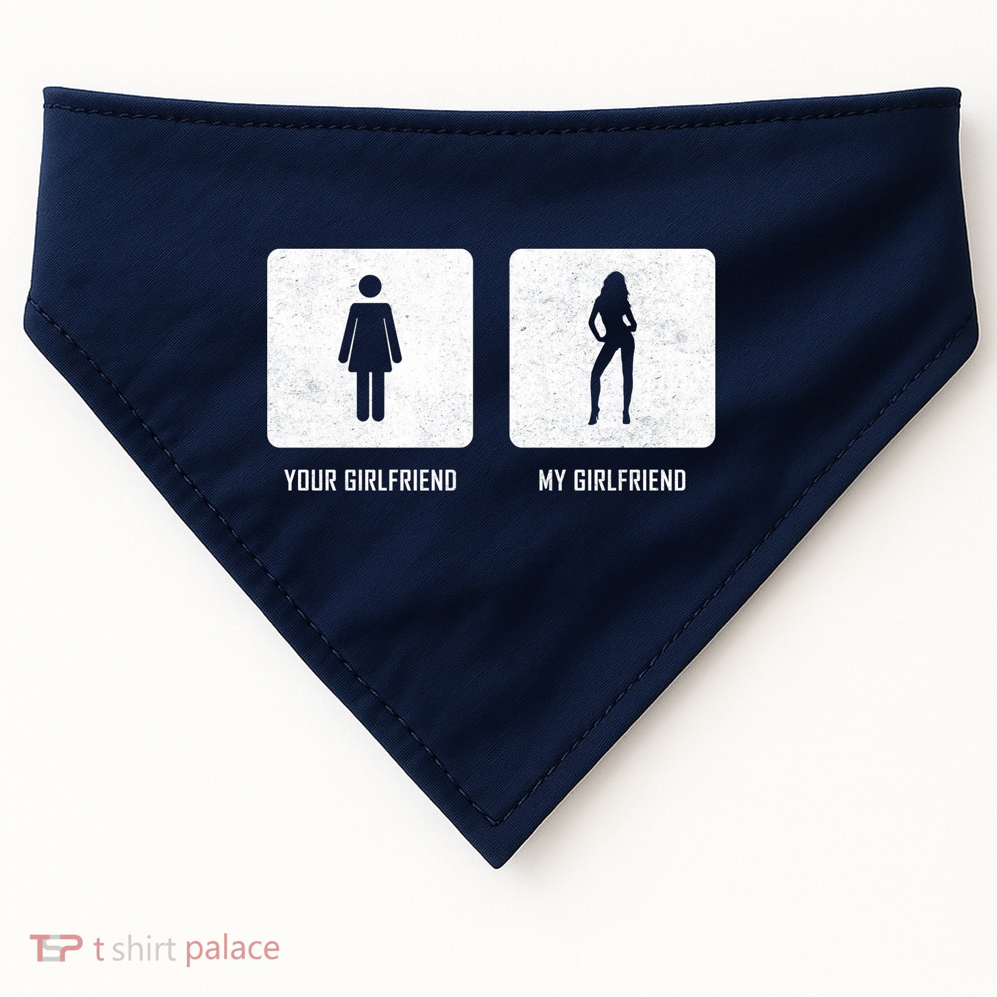 Your Girlfriend My Girlfriend  USA-Made Doggie Bandana