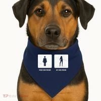 Your Girlfriend My Girlfriend  USA-Made Doggie Bandana thumb 1