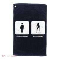 Your Girlfriend My Girlfriend  Golf Towel thumb 0