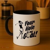 Your Hole Is My Goal! Funny Golfing Coffee Mug thumb 4