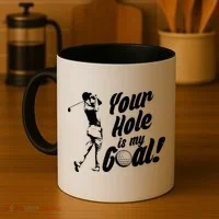 Your Hole Is My Goal! Funny Golfing Coffee Mug thumb 4