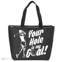 Your Hole Is My Goal! Funny Golfing Tote Bag thumb 0