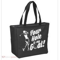 Your Hole Is My Goal! Funny Golfing Tote Bag thumb 2