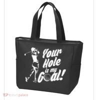 Your Hole Is My Goal! Funny Golfing Tote Bag thumb 3