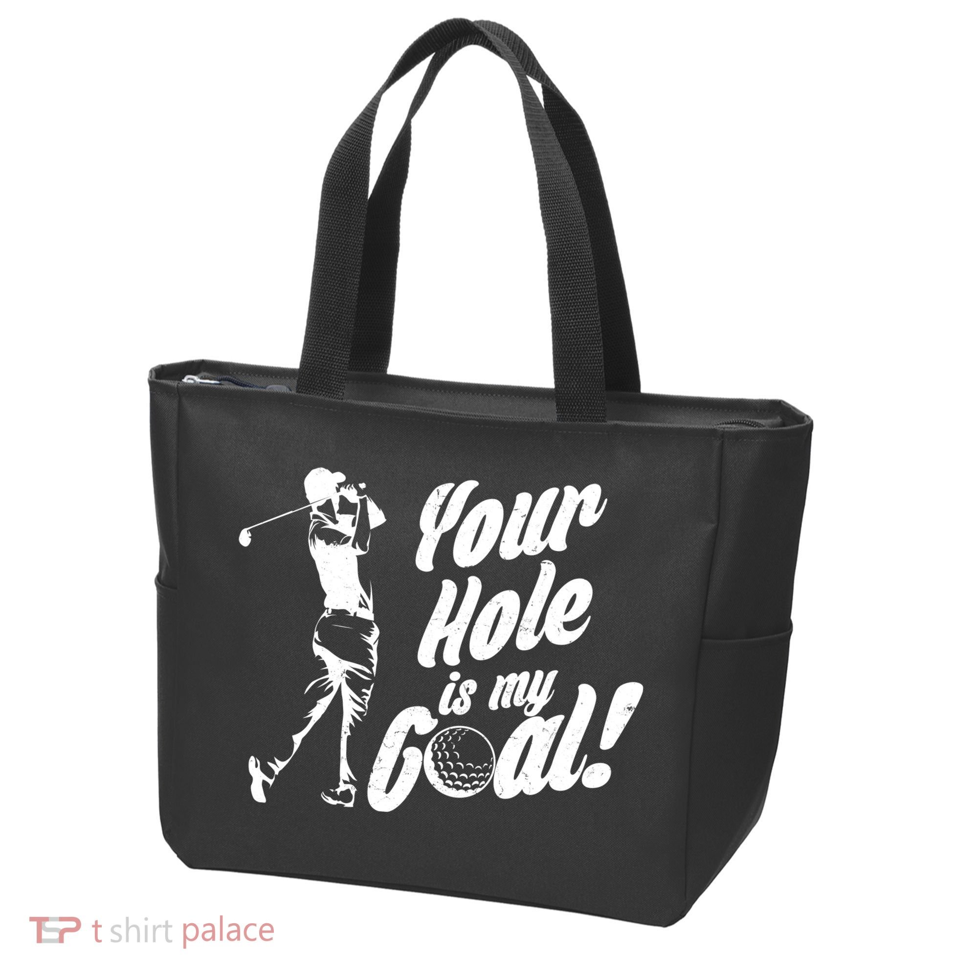 Your Hole Is My Goal! Funny Golfing Tote Bag