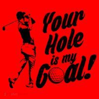 Your Hole Is My Goal! Funny Golfing Santa Hat thumb 1