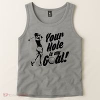 Your Hole Is My Goal! Funny Golfing Tank Top thumb 2