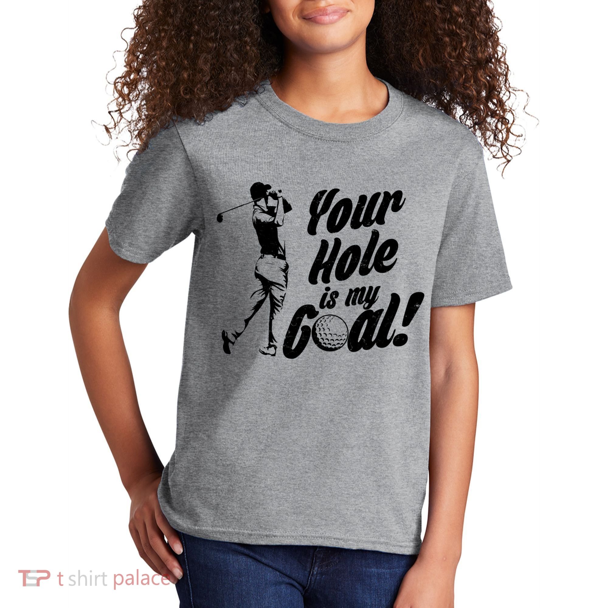 Your Hole Is My Goal! Funny Golfing Kids T-Shirt