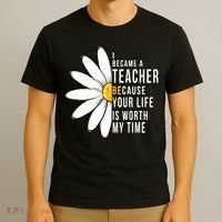 Your Life Is Worth My Time Inspiring Teacher T-Shirt thumb 3