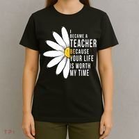 Your Life Is Worth My Time Inspiring Teacher T-Shirt thumb 4