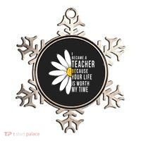 Your Life Is Worth My Time Inspiring Teacher Ornament thumb 0