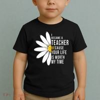 Your Life Is Worth My Time Inspiring Teacher Toddler T-Shirt thumb 2