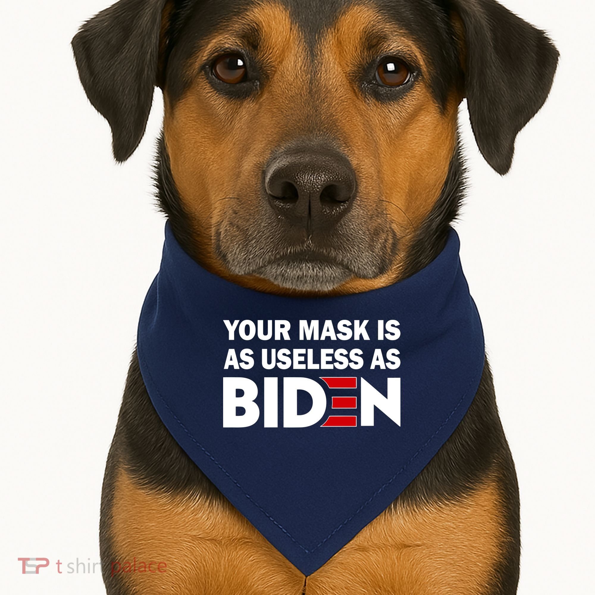 Your Mask Is As Useless As Biden USA-Made Doggie Bandana