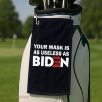 Your Mask Is As Useless As Biden Golf Towel thumb 2