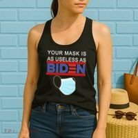 Your Mask Is As Useless As Biden Pro Trump Women's Tank Top thumb 2