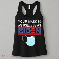 Your Mask Is As Useless As Biden Pro Trump Women's Tank Top thumb 3