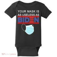 Your Mask Is As Useless As Biden Pro Trump Baby Bodysuit thumb 0