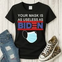 Your Mask Is As Useless As Biden Pro Trump Women's T-Shirt thumb 3