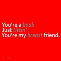 You're A Boob Just Tittin You're My Breast Friend T-Shirt thumb 7