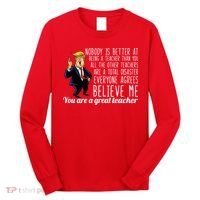 You're A Great Teacher Donald Trump Long Sleeve Shirt thumb 0