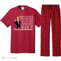 You're A Great Teacher Donald Trump Pajama Set thumb 0