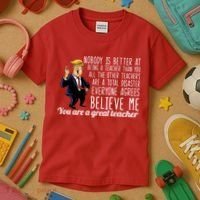 You're A Great Teacher Donald Trump Kids T-Shirt thumb 3