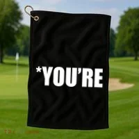 *You're Funny Grammar Golf Towel thumb 1