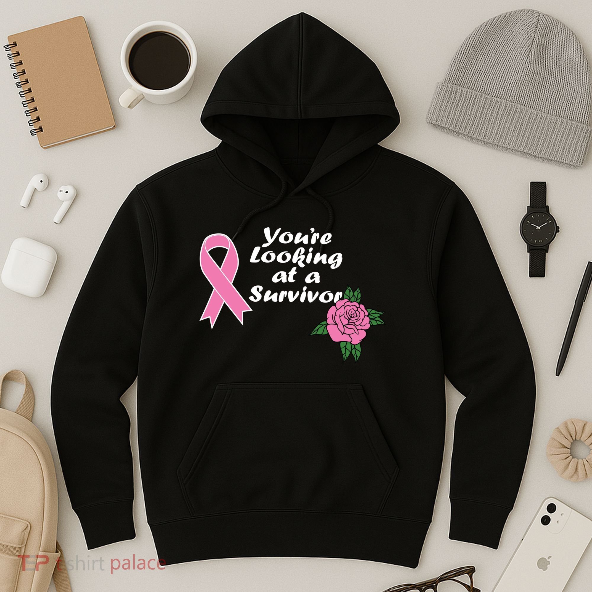 You're Looking At A Survivor Breast Cancer Hoodie