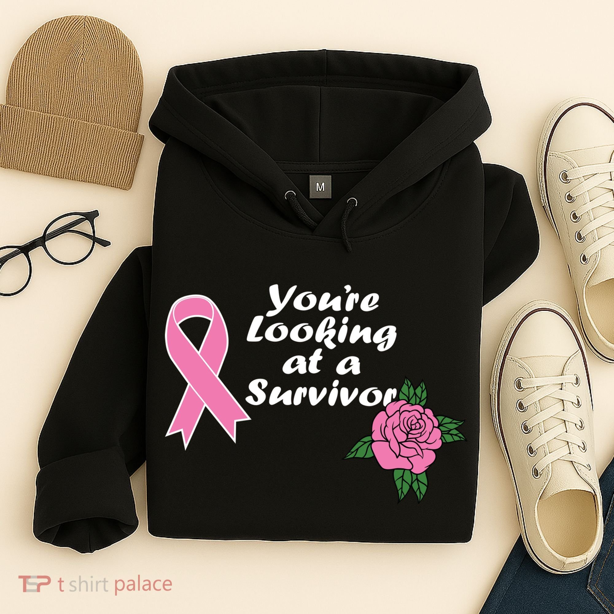 You're Looking At A Survivor Breast Cancer Hoodie