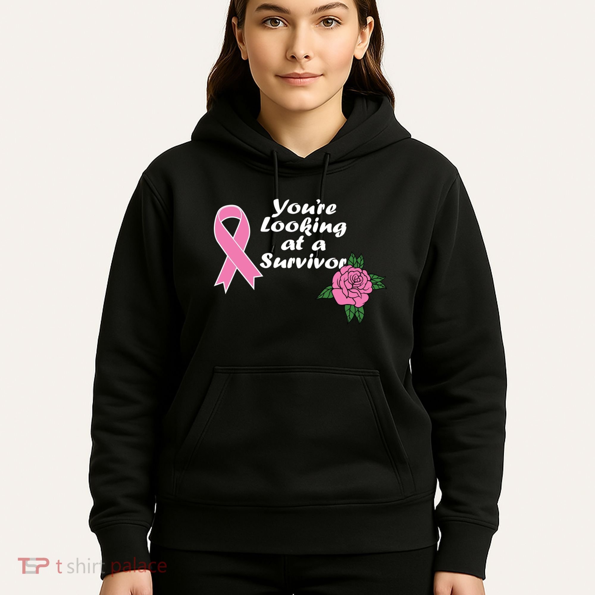You're Looking At A Survivor Breast Cancer Hoodie