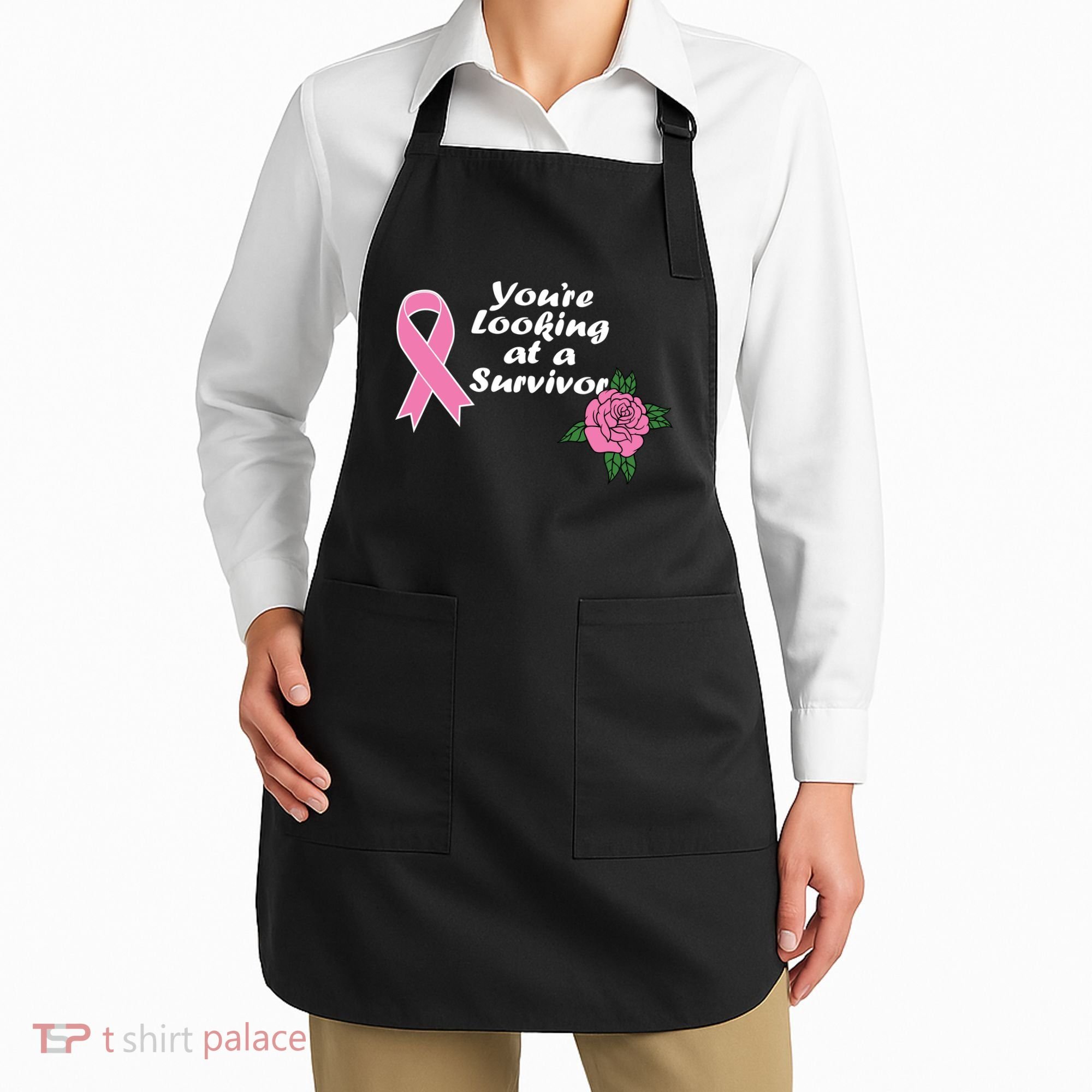 You're Looking At A Survivor Breast Cancer Apron