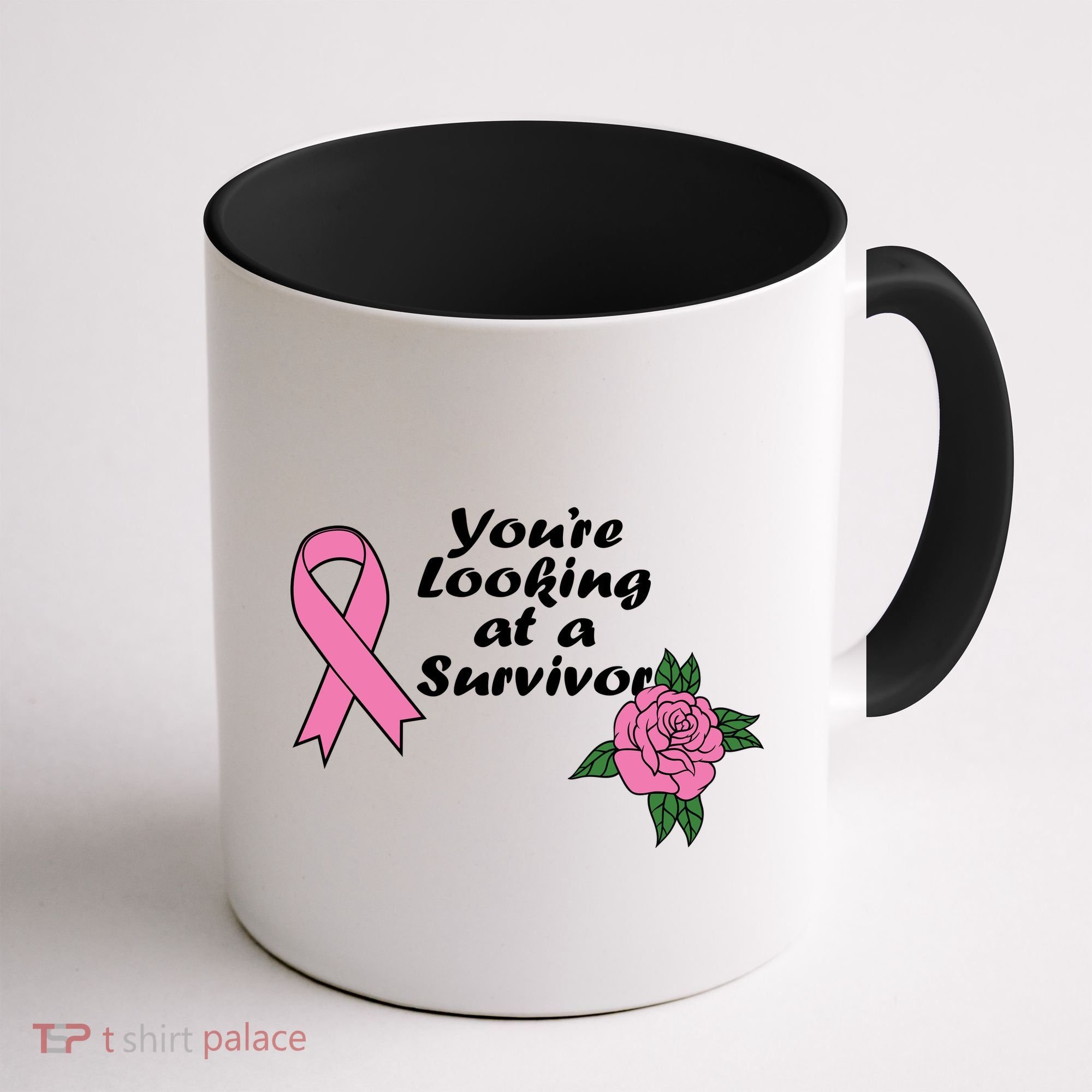 You're Looking At A Survivor Breast Cancer Coffee Mug
