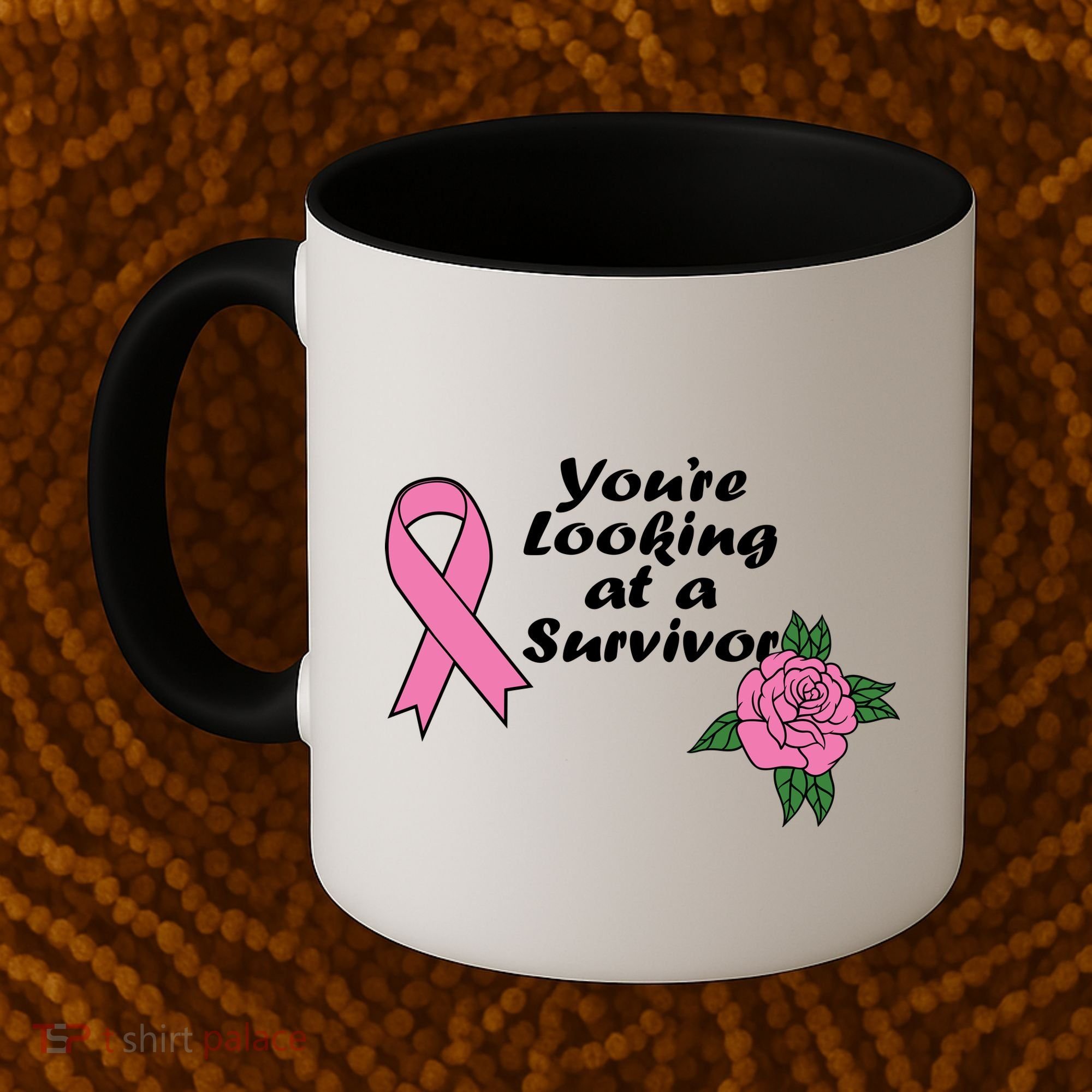 You're Looking At A Survivor Breast Cancer Coffee Mug
