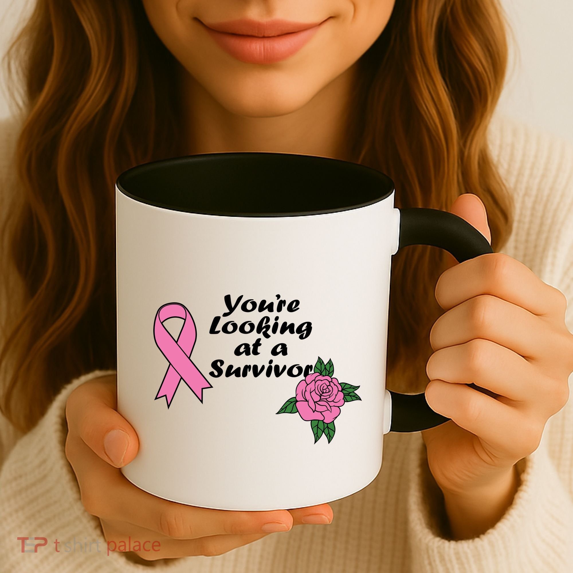 You're Looking At A Survivor Breast Cancer Coffee Mug