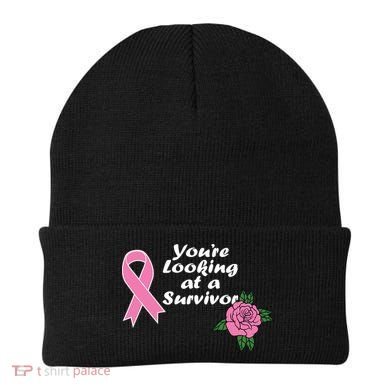 You're Looking At A Survivor Breast Cancer Beanie
