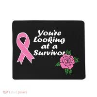 You're Looking At A Survivor Breast Cancer Mousepad thumb 0
