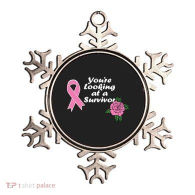 You're Looking At A Survivor Breast Cancer Ornament