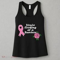 You're Looking At A Survivor Breast Cancer Women's Tank Top thumb 3