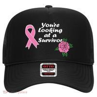 You're Looking At A Survivor Breast Cancer Hat thumb 0