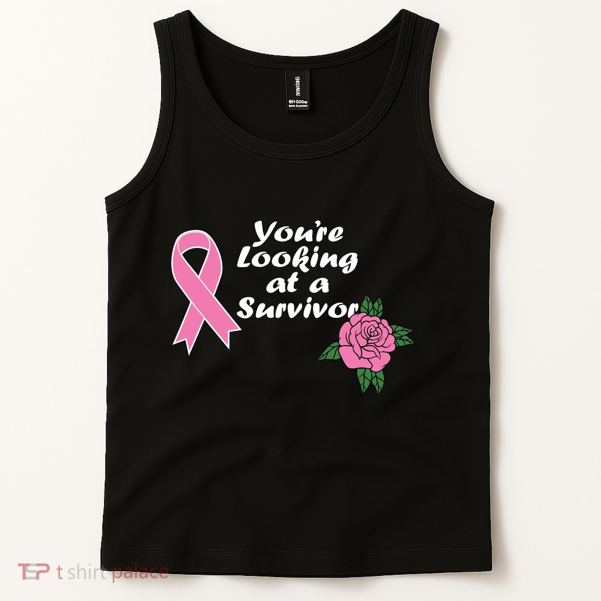 You're Looking At A Survivor Breast Cancer Tank Top